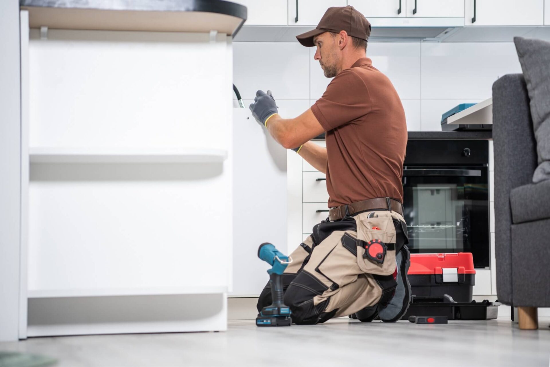 Inspektion av rör vid köksrenovering i Hässleholm